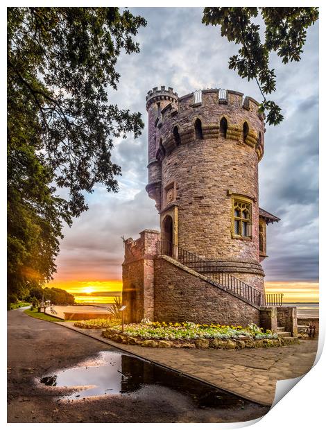 Appley Tower Sunset Ryde IOW Print by Wight Landscapes