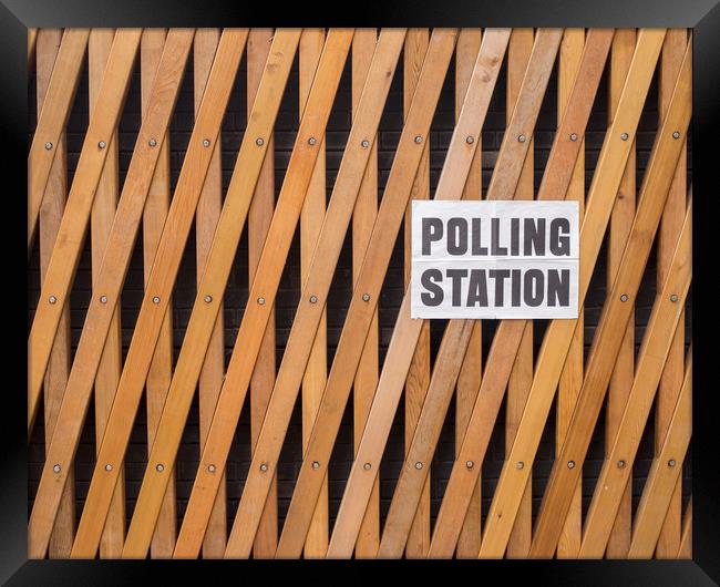 Polling Station Framed Print by Victor Burnside