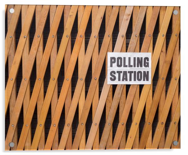 Polling Station Acrylic by Victor Burnside