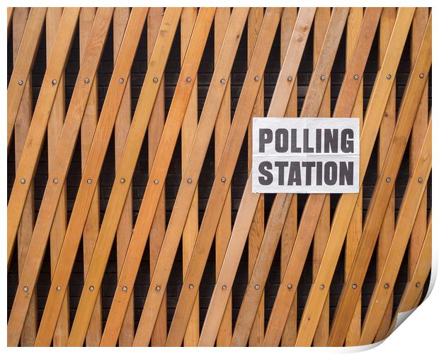 Polling Station Print by Victor Burnside