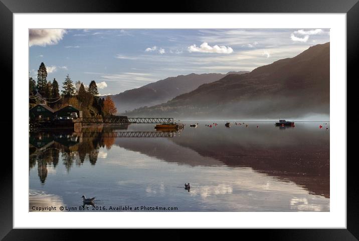 Autumn Mist on Loch Goil Argyll Framed Mounted Print by Lynn Bolt