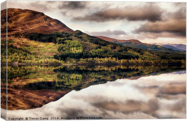 Rannoch Reflections Canvas Print by Trevor Camp