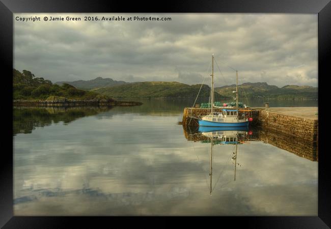 A Highland Harbour Framed Print by Jamie Green