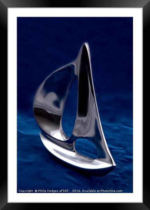 Silver on Blue Framed Mounted Print by Philip Hodges aFIAP ,