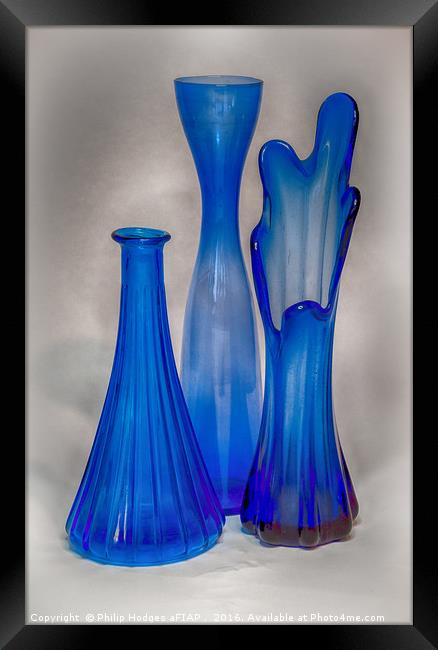 Blue Vases Framed Print by Philip Hodges aFIAP ,