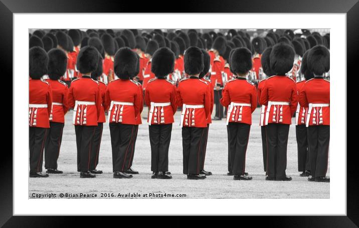 The Queens Guard Framed Mounted Print by Brian Pearce