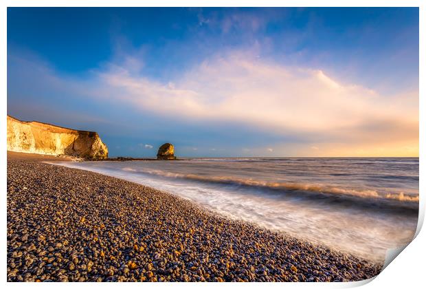 Freshwater Bay Beach. Isle Of Wight Print by Wight Landscapes