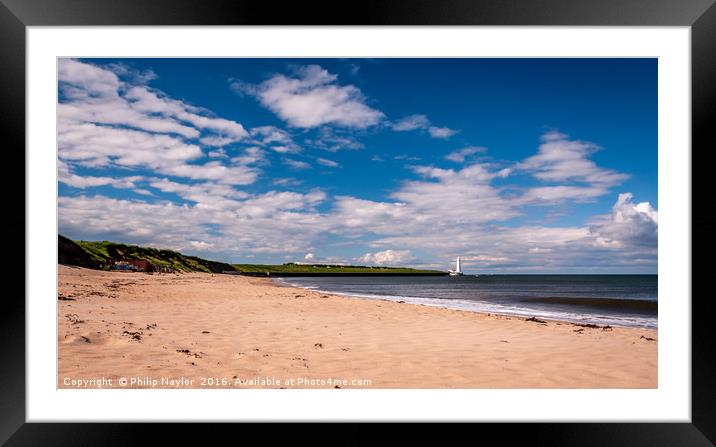 Beach Lighthouse.............. Framed Mounted Print by Naylor's Photography