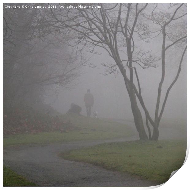 Dog in the Fog Print by Chris Langley