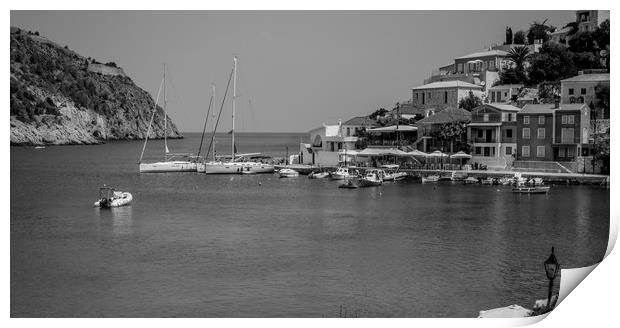 Lazy summer dreams in Assos in Mono.......... Print by Naylor's Photography
