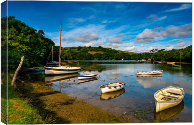 Calm at Coombe, Cornwall Canvas Print by Michael Brookes