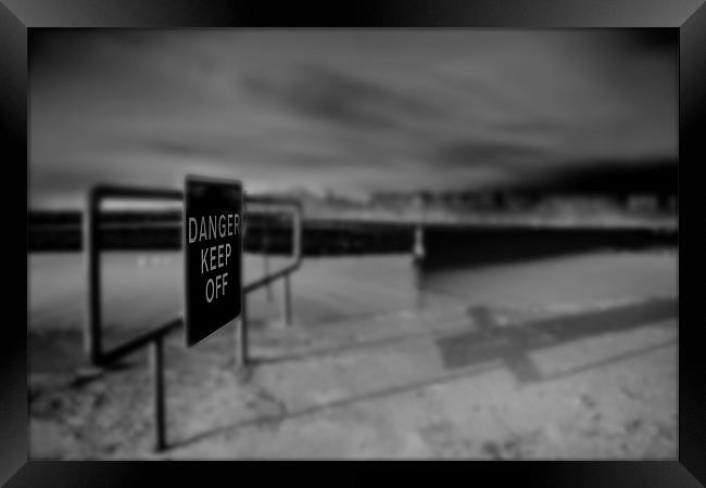 Danger Keep Off Framed Print by Reg Atkinson