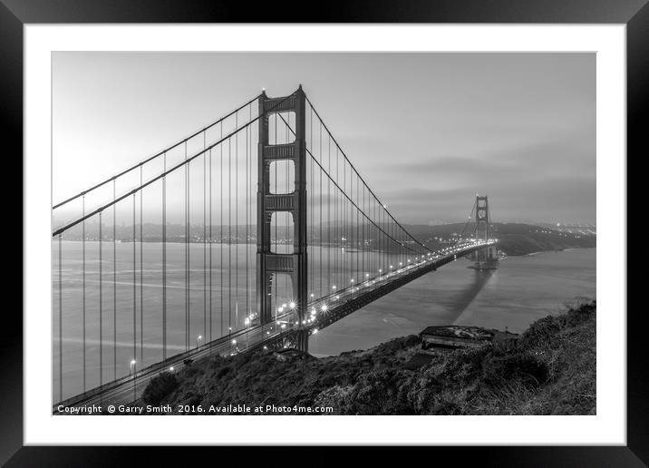 Crossing The Bay. Framed Mounted Print by Garry Smith