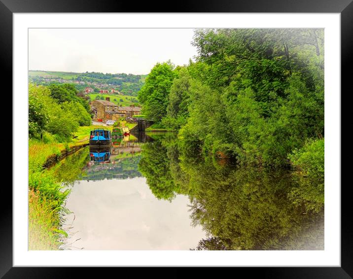 Canal Reflections           Framed Mounted Print by Andy Smith