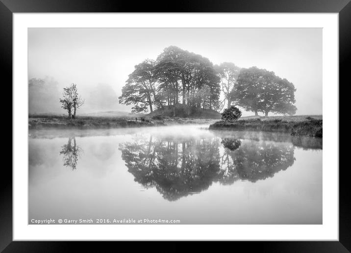 Elterwater Reflections. Framed Mounted Print by Garry Smith