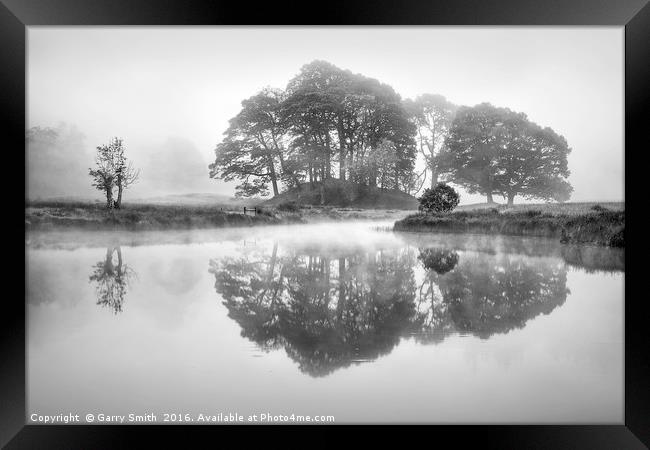 Elterwater Reflections. Framed Print by Garry Smith