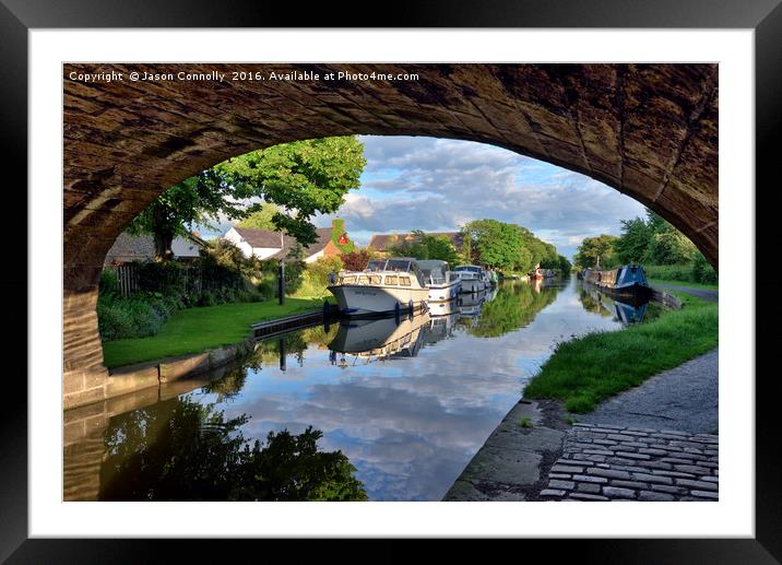 Lancaster Canal Reflections Framed Mounted Print by Jason Connolly