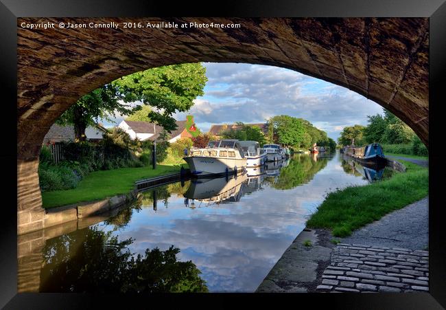 Lancaster Canal Reflections Framed Print by Jason Connolly