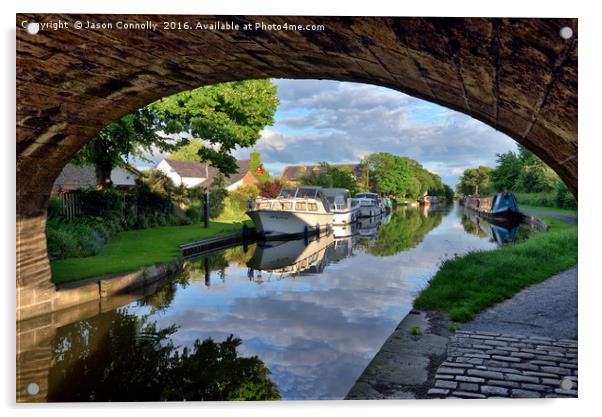 Lancaster Canal Reflections Acrylic by Jason Connolly