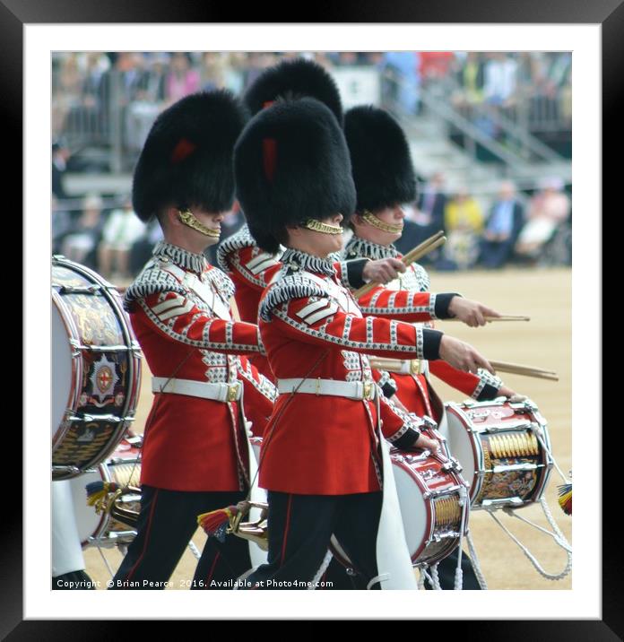 The Queens Guard Band Framed Mounted Print by Brian Pearce