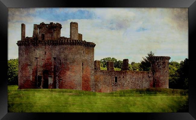 caerlaverock castle Framed Print by dale rys (LP)