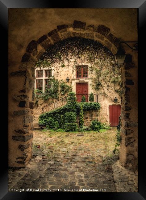 Courtyard in Le Mans Framed Print by David Oxtaby  ARPS