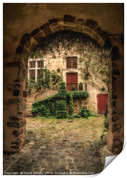 Courtyard in Le Mans Print by David Oxtaby  ARPS