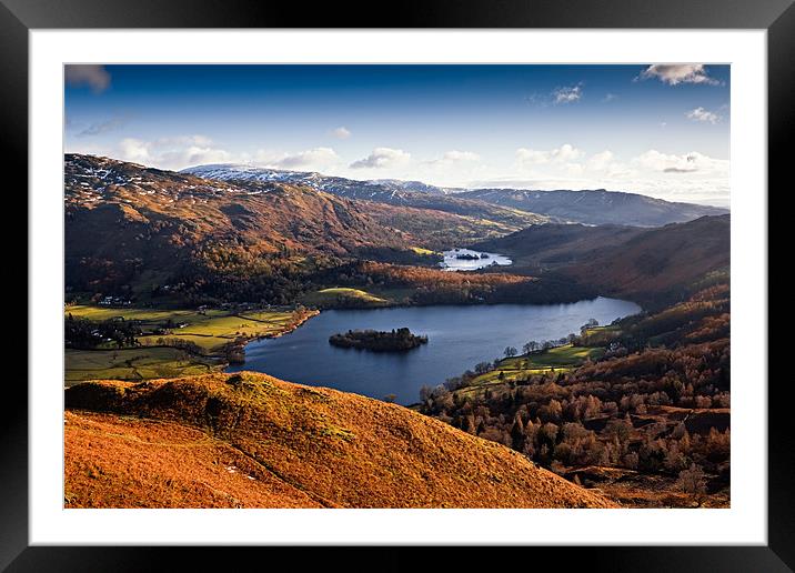 View of Grasmere & Rydal Water Framed Mounted Print by David Lewins (LRPS)
