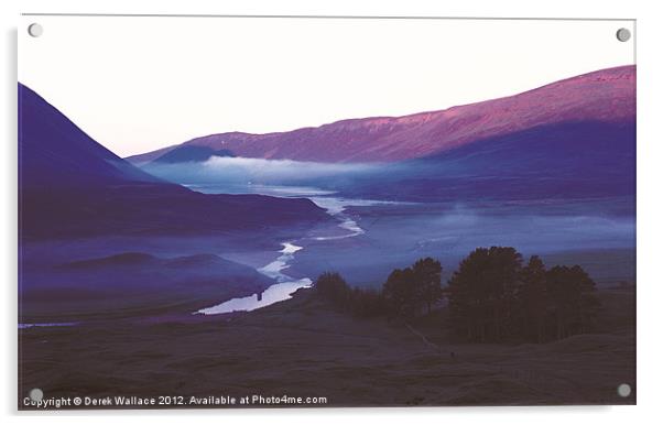 Loch Garry Acrylic by Derek Wallace