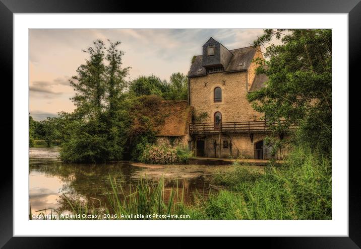 Old Water Mill at Noyen sur Sarthe Framed Mounted Print by David Oxtaby  ARPS