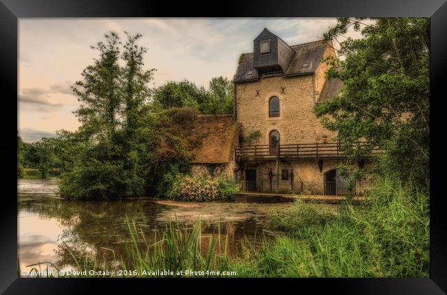 Old Water Mill at Noyen sur Sarthe Framed Print by David Oxtaby  ARPS