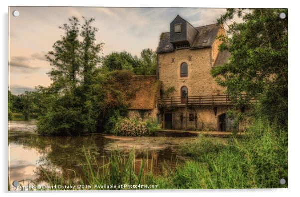 Old Water Mill at Noyen sur Sarthe Acrylic by David Oxtaby  ARPS