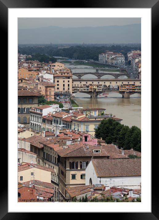 Landscape of Florence Framed Mounted Print by Massimo Lama