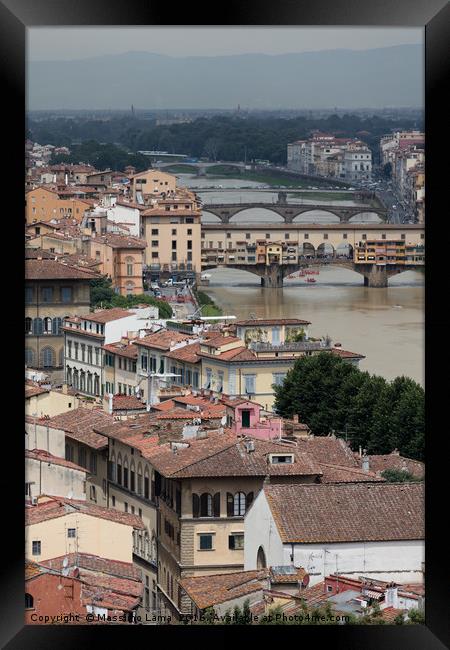 Landscape of Florence Framed Print by Massimo Lama
