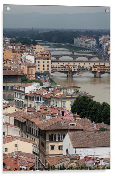 Landscape of Florence Acrylic by Massimo Lama
