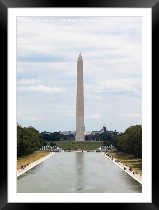 the Washington monument Framed Mounted Print by Massimo Lama