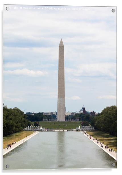 the Washington monument Acrylic by Massimo Lama