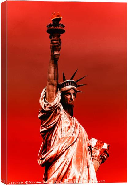 Statue of liberty    Canvas Print by Massimo Lama