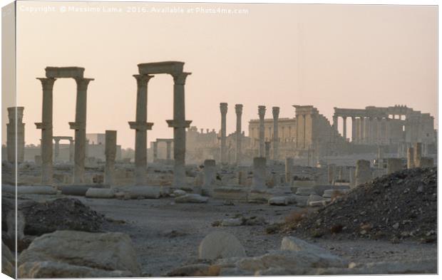 Palmyra, vintage picture Canvas Print by Massimo Lama