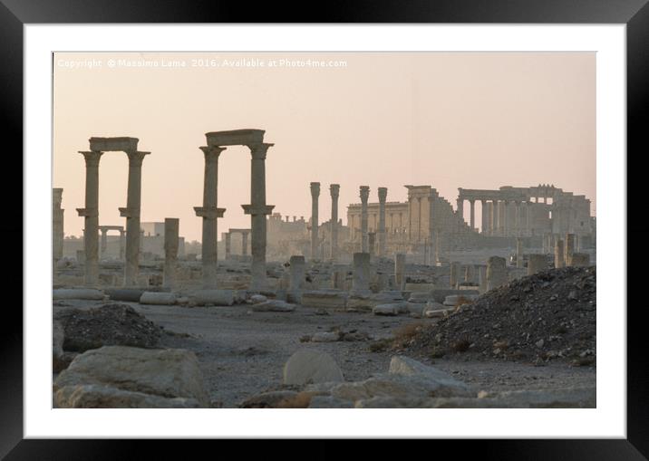 Palmyra, vintage picture Framed Mounted Print by Massimo Lama