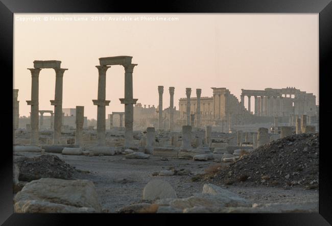 Palmyra, vintage picture Framed Print by Massimo Lama