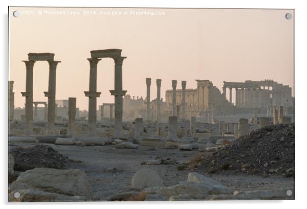 Palmyra, vintage picture Acrylic by Massimo Lama