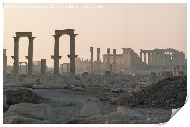 Palmyra, vintage picture Print by Massimo Lama