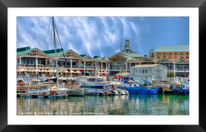 VICTORIA AND ALFRED WATERFRONT Framed Mounted Print by John Paper