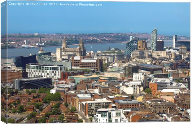 Liverpool city from above Canvas Print by Kevin Elias