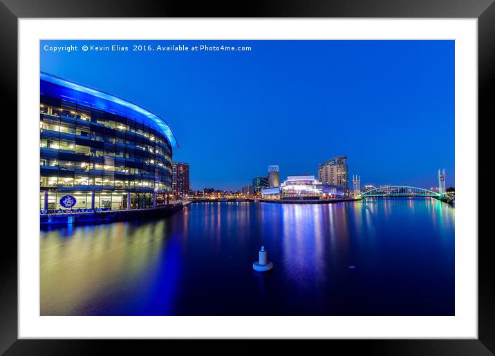 Manchester media centre Framed Mounted Print by Kevin Elias