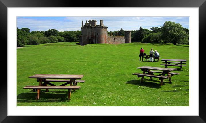 caerlaverock castle Framed Mounted Print by dale rys (LP)