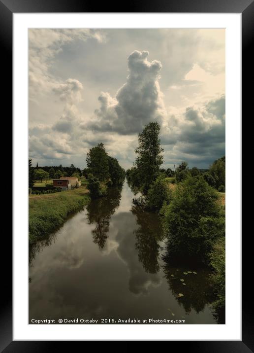 waterway at Noyen sur Sarthe Framed Mounted Print by David Oxtaby  ARPS