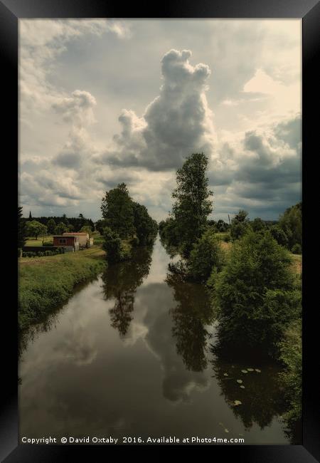 waterway at Noyen sur Sarthe Framed Print by David Oxtaby  ARPS