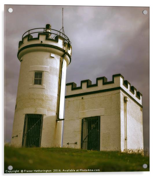 Elie Lighthouse Acrylic by Fraser Hetherington